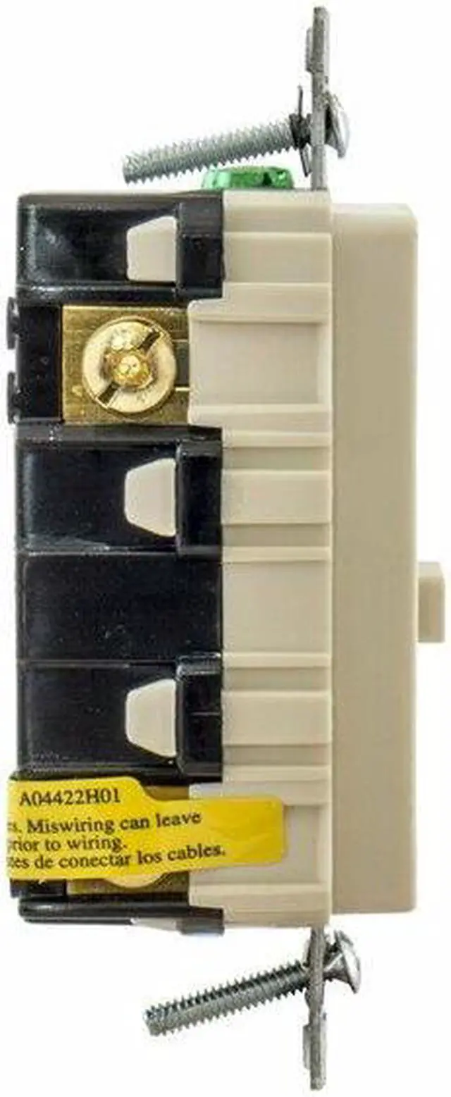 Alt view image 5 of 5 - HUBBELL WIRING DEVICE-KELLEMS GFRTR20I GFCI Rceptcle, Commer., Ivry, 20A, 1 HP