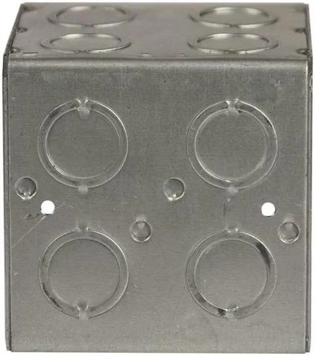 Alt view image 6 of 6 - RACO 696 Electrical Box, 45 cu in, Masonry Box Type, 2 Gangs, Galvanized Zinc,