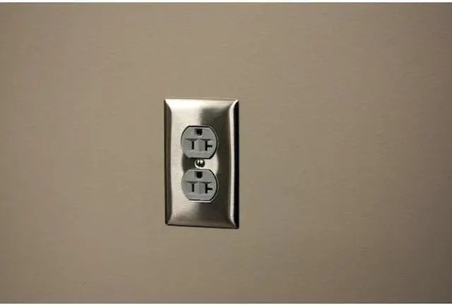 Alt view image 12 of 12 - HUBBELL WIRING DEVICE-KELLEMS SS8 Duplex Receptacle Wall Plate, Vertical,