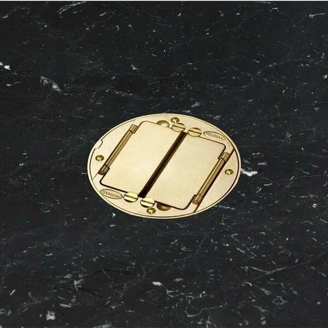 Alt view image 6 of 6 - HUBBELL WIRING DEVICE-KELLEMS S1TFCBRS Box Cover, Floor Box Type, 2 Gang,