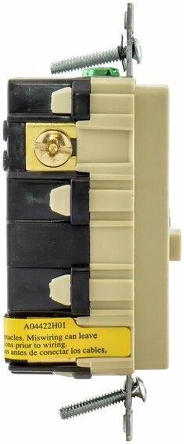 Alt view image 5 of 5 - HUBBELL WIRING DEVICE-KELLEMS GFRTR20BLK GFCI Rceptcle, Commer., Blk, 20A, 1 HP