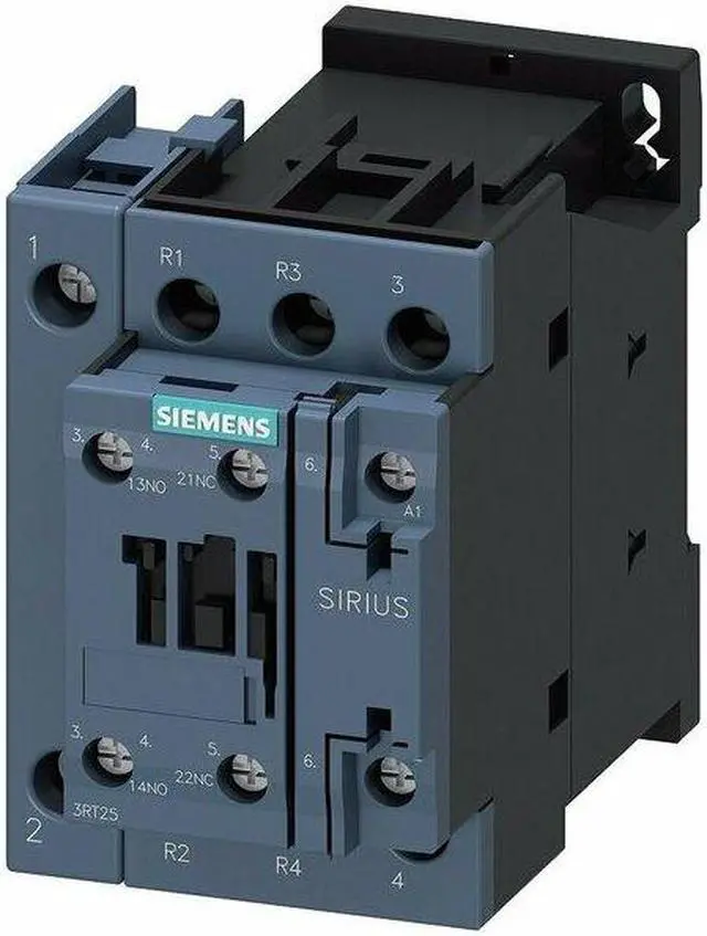Alt view image 3 of 3 - SIEMENS 3RT25261AK60 IEC Magnetic Contactor, 1NC/1NO, 110V-120V AC, 4 P,