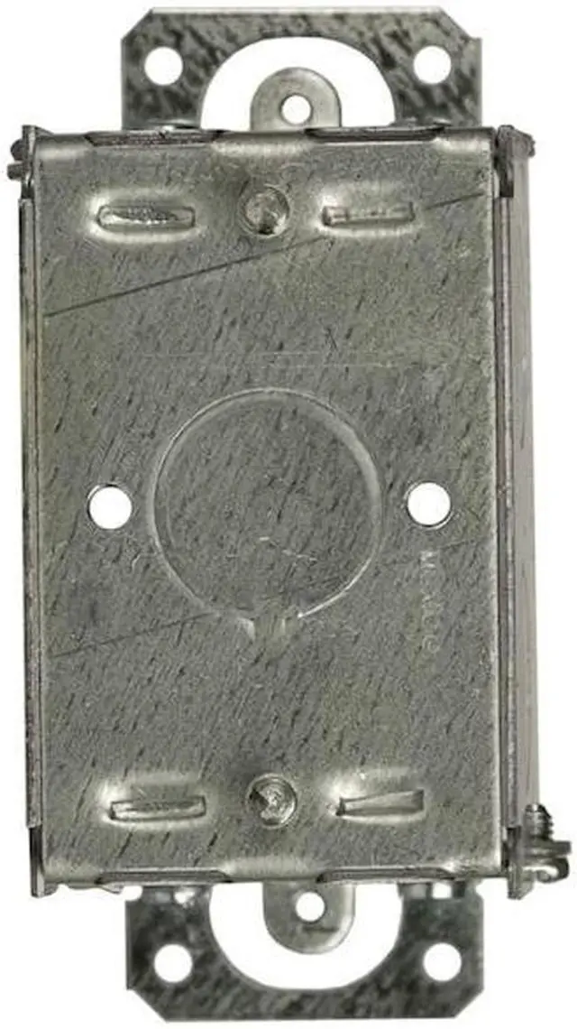 Alt view image 6 of 6 - RACO 567 Electrical Box, 14 cu in, Switch Box Type, 1 Gang, Galvanized Zinc,