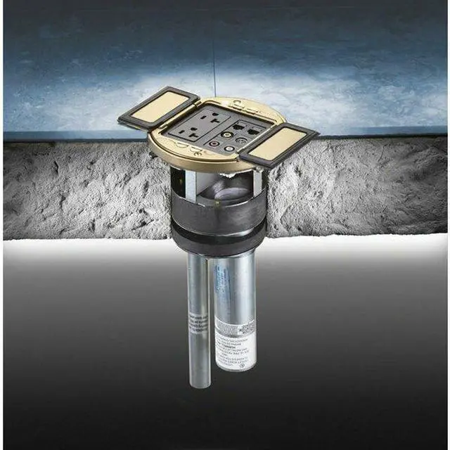 Alt view image 8 of 9 - HUBBELL WIRING DEVICE-KELLEMS S1SP Floor Sub-Plate, Floor Box Type, 2 Gang,
