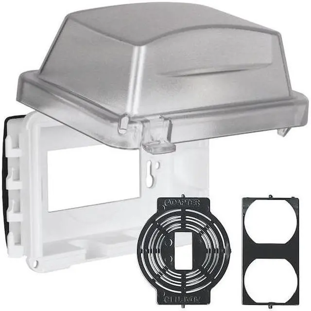Alt view image 6 of 7 - TAYMAC MM410W 1 Gang -Gang Multi-directional Electrical Box Cover,