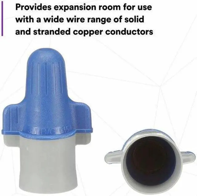 Alt view image 5 of 8 - 3M B/G+BOX Twist On Wire Connector, 14-6 AWG, PK50, Width: 1.12 in
