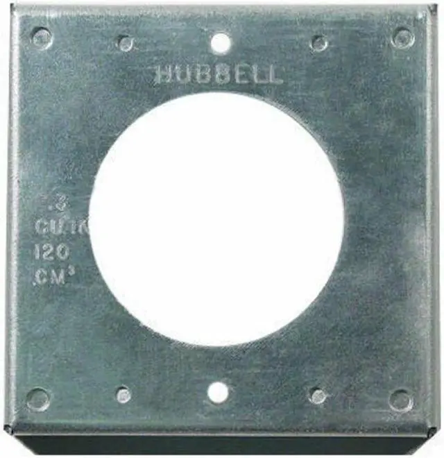 Alt view image 7 of 8 - HUBBELL WIRING DEVICE-KELLEMS HBL50SC Box Cover, Square Box Type, 1 Gang,