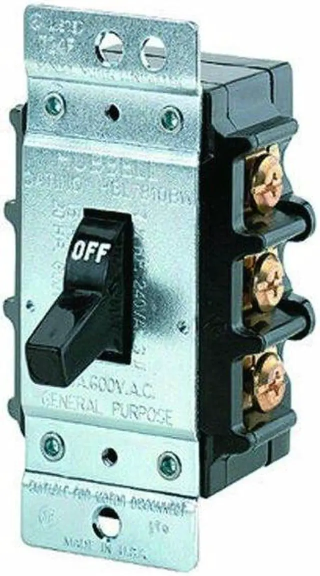 Alt view image 5 of 6 - HUBBELL KELLEMS HBL7810D Manual Motor Switch,30A,600VAC,3P