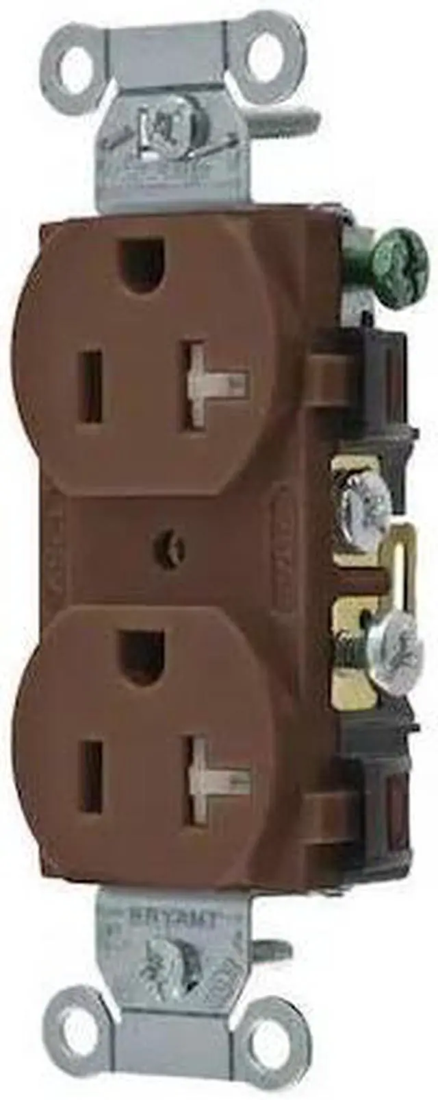 Main image of BRYANT CBRS20WRTR Straight Blade Receptacle, 5-20R, 20 A, 125V AC, 2 Pole, 3