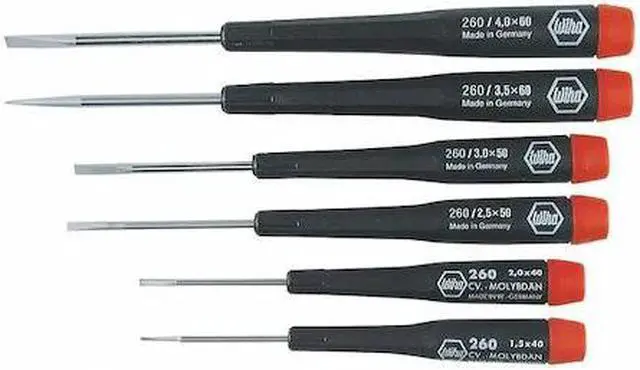 Main image of WIHA 26090 Precision Screwdriver Set,Slotted,6 pcs