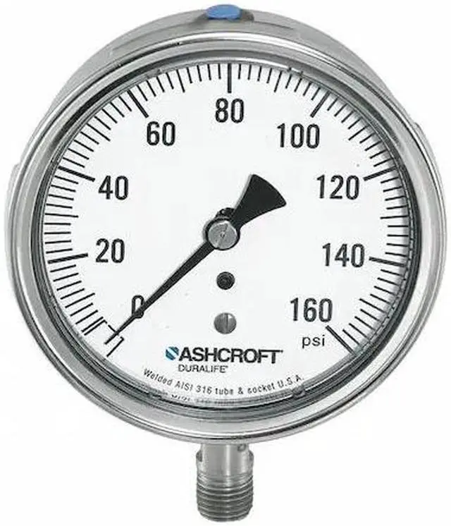 Alt view image 3 of 3 - ASHCROFT 351009SW02L300# Industrial Pressure Gauge, 0 to 300 psi, 3 1/2 in