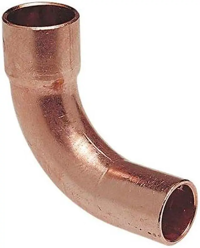 Alt view image 2 of 2 - NIBCO 607-2LT 11/4 1-1/4" NOM FTG x C Copper 90 Degree Long Radius Elbow