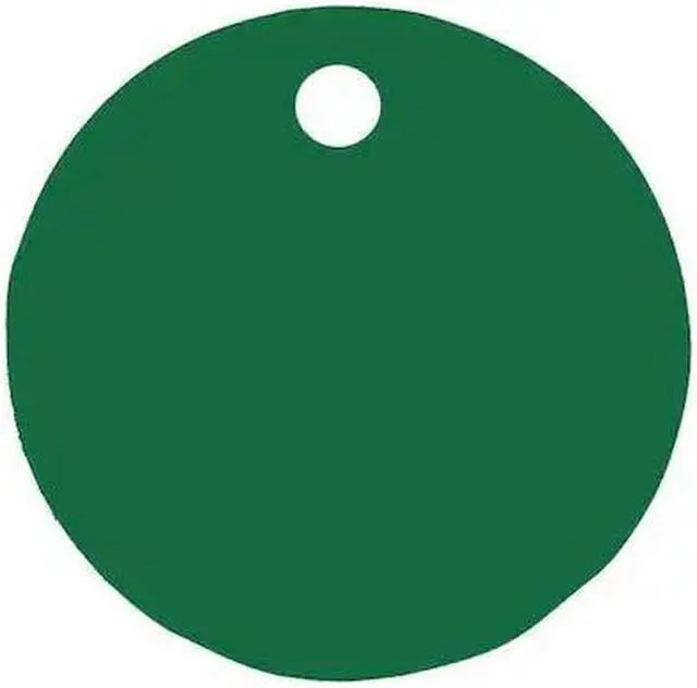 Main image of C.H. HANSON 43086 Blank Tag, Aluminum, 3 in H x 3 in W, 3 in Dia., Green,