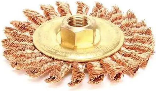 Main image of AMPCO SAFETY TOOLS WB-40KT Knot Wire Wheel Wire Brush, Threaded Arbor