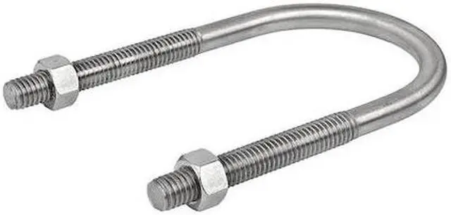Main image of CALBRITE S61000UB00 Round U-Bolt, 1/4"-20, 1 9/64 in W, 2 3/4 in H, Plain