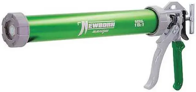 Main image of NEWBORN 620-AL-GREEN Caulk Gun, 24 oz Container Size, Aluminum, 18:01, Full