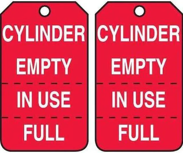 Alt view image 2 of 2 - ACCUFORM MGT206PTP Cylinder Tag, Status Alert, Plastic, 5 3/4 in H x 3 1/4 in
