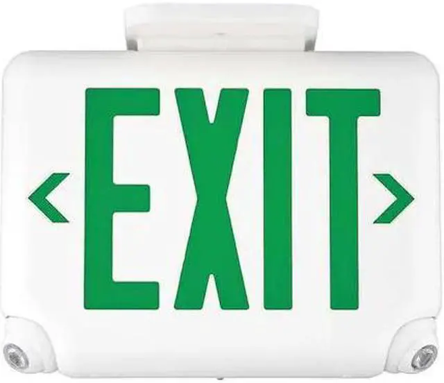 Alt view image 2 of 4 - DUAL-LITE EVCUGWDI Exit Sign with Emergency Lights, White, 1 or 2 Face(s), LED,