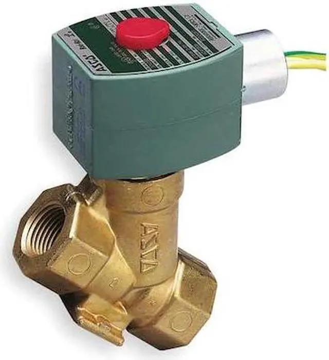 Alt view image 2 of 3 - REDHAT 8222G074 120V AC Brass Steam Solenoid Valve, Normally Closed, 3/8 in
