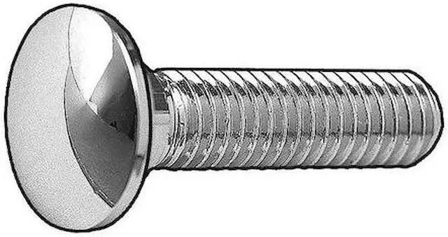 Main image of ZORO SELECT MPB749 Bolt,Carriage,Chr,1/4-20x2 1/2,Pk5
