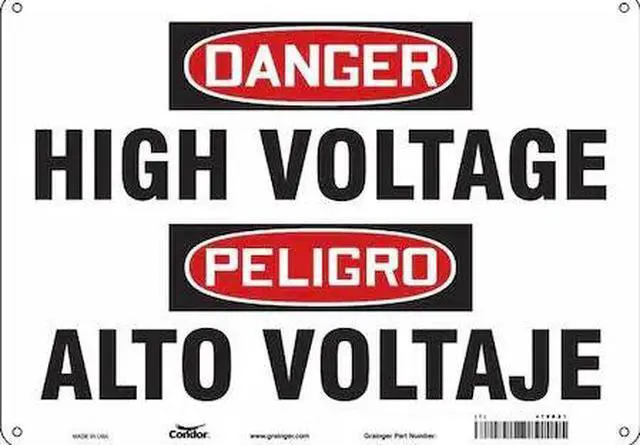 Main image of CONDOR 479R21 Safety Sign,14" Wx10" H,0.055" Thickness, 479R21