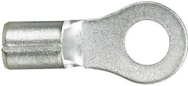 Alt view image 2 of 2 - PANDUIT P14-6R-C 16-14 AWG Non-Insulated Ring Terminal #6 Stud PK100