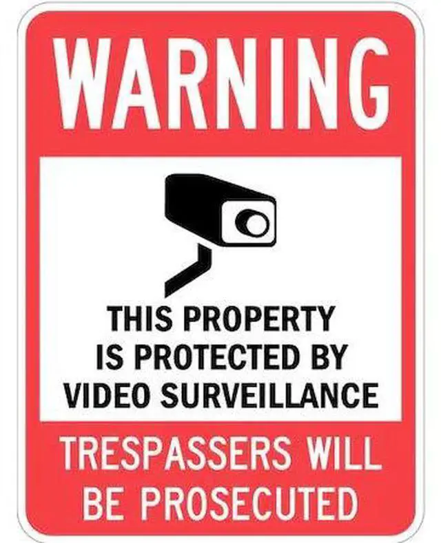 Main image of LYLE T1-1098-EG_18x24 Warning, This Property Protected By Video Trespassers.,