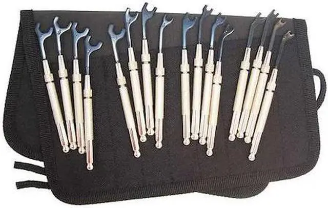 Main image of MOODY TOOL 57-0122 Open End Wrench Set,SAE/Metric,16 Pc