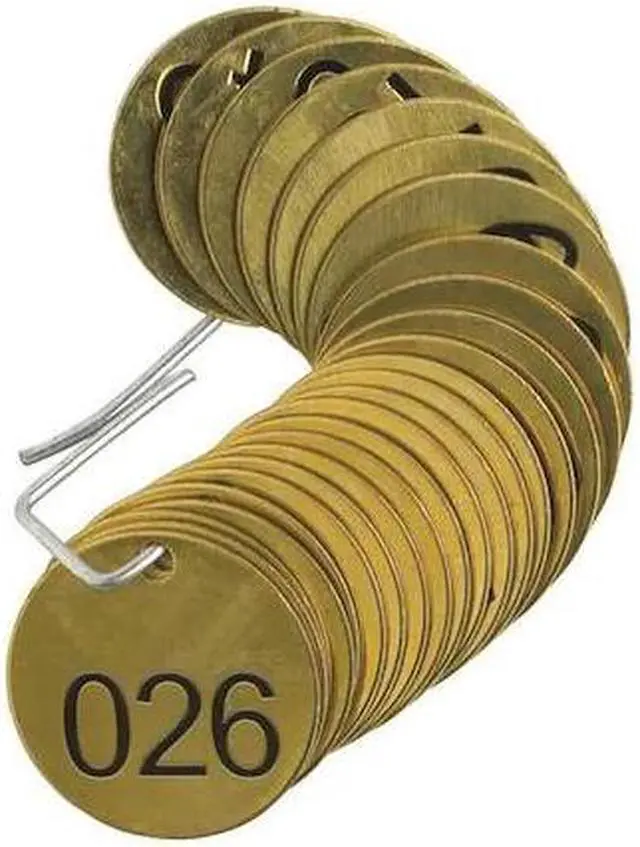 Alt view image 2 of 2 - BRADY 23201 Nbr Tag,1-1/2 x 1-1/2 In,026-050,PK25