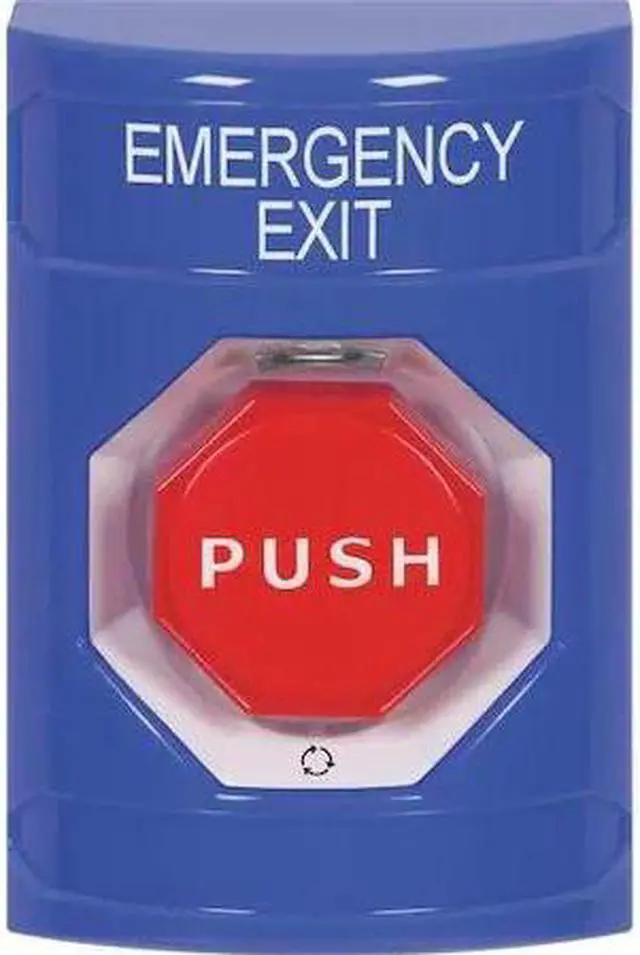 Alt view image 2 of 2 - SAFETY TECHNOLOGY INTERNATIONAL SS2409EX-EN Emergency Exit Push Button,Blue,SPDT