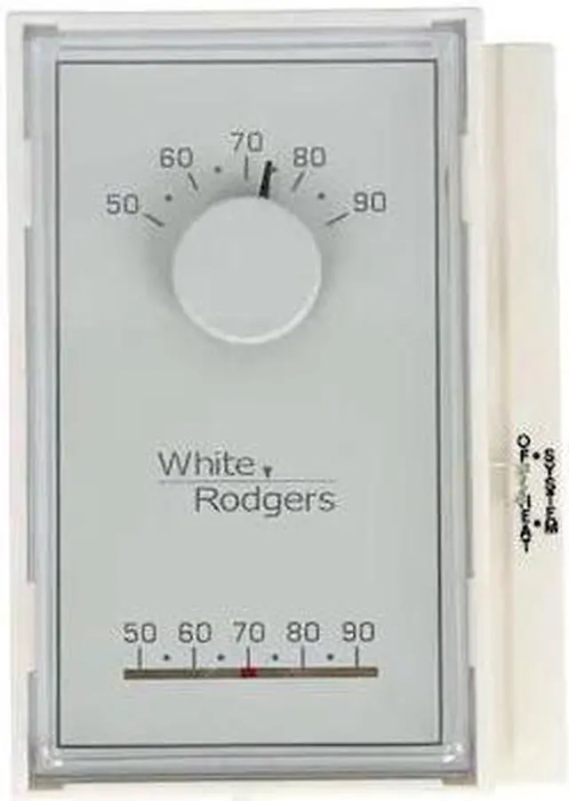 Alt view image 2 of 2 - WHITE-RODGERS 1E50N-301 Standard Mechanical Thermostats, 1 H, 0 C, Hardwired,