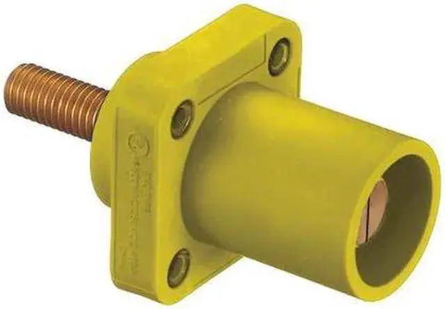 Alt view image 2 of 2 - HUBBELL WIRING DEVICE-KELLEMS HBLMRSY Receptacle, 4-4/0, Male, Ylw, Threaded