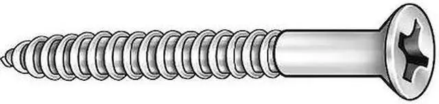 Main image of ZORO SELECT U49876.016.0087 Wood Screw, #8, 7/8 in, Plain Brass Flat Head