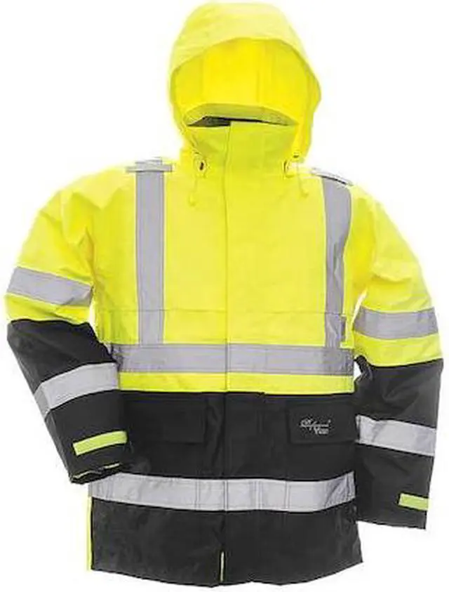 Alt view image 2 of 2 - VIKING D6335JG-L Hi-Viz Safety Jacket, Polyester, Polyurethane, Class 3 Type R,