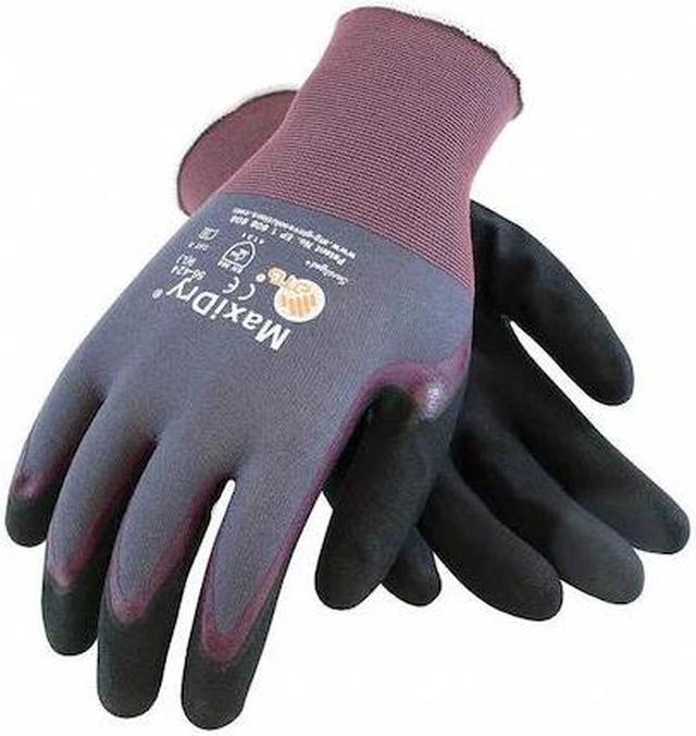 Main image of PIP 56-424/M Foam Nitrile Coated Gloves, Palm Coverage, Purple/Black, M, 12PK