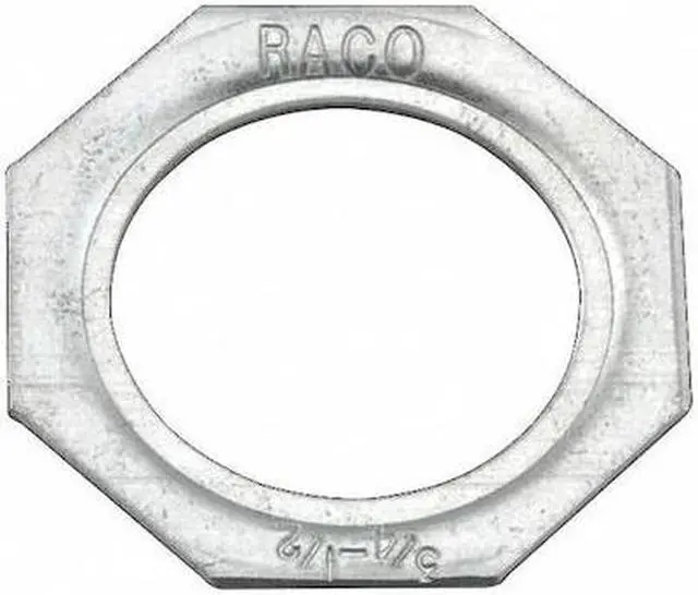 Alt view image 2 of 2 - RACO 1370 Conduit Fitting Reducing Washer, 1-1/4 in x 1 in, Steel, Zinc Plated,
