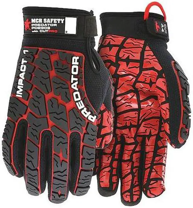 Main image of MCR SAFETY PD2909S Predator Mechanics Gloves, Synthetic Leather Palm, Spandex