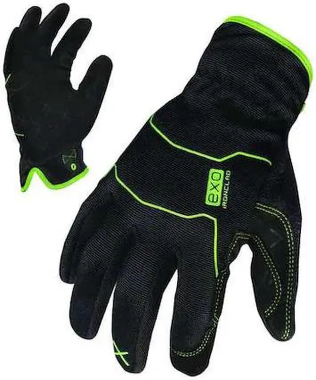 Alt view image 3 of 3 - IRONCLAD EXO-MUG-02-S Small Black Suede Puller Cuff Mechanics Gloves