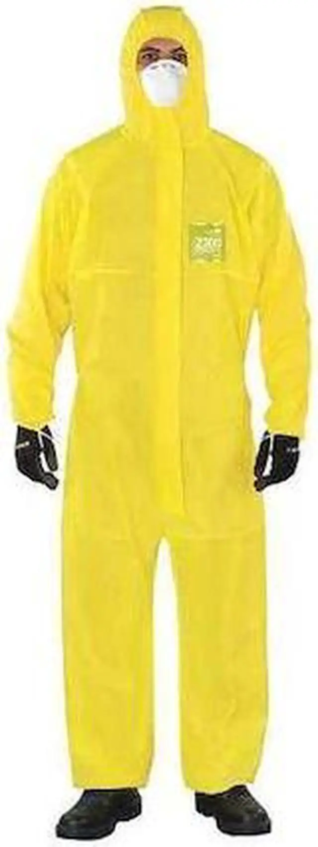 Main image of ANSELL YY23-B-92-111-08 Hooded Coverall,Bound,Yellow,4XL,PK25