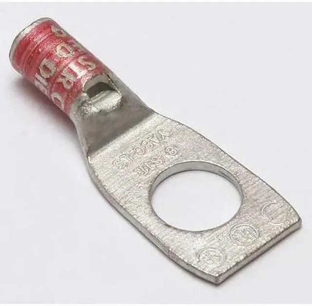 Main image of BURNDY YA8CL3BOX One-Hole Compression Lug, 8 AWG Max, 3/8 in Stud, Short