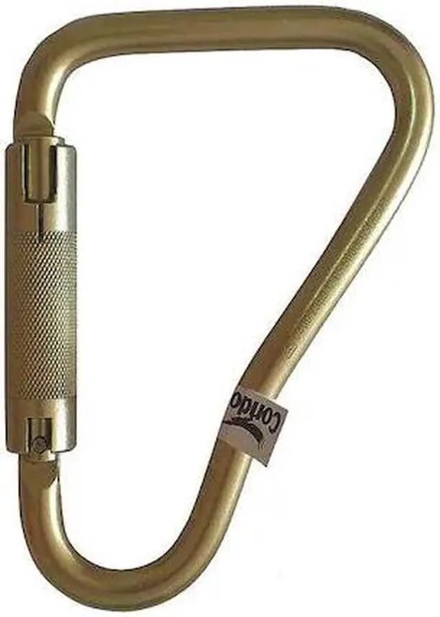 Main image of CONDOR 16V855 Carabiner, Auto-Lock, 8-3/4" L, Zinc-Plated Alloy Steel, Yellow