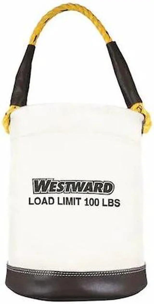 Main image of WESTWARD 53JW38 Bucket Bag, Natural, Canvas, 0 Pockets