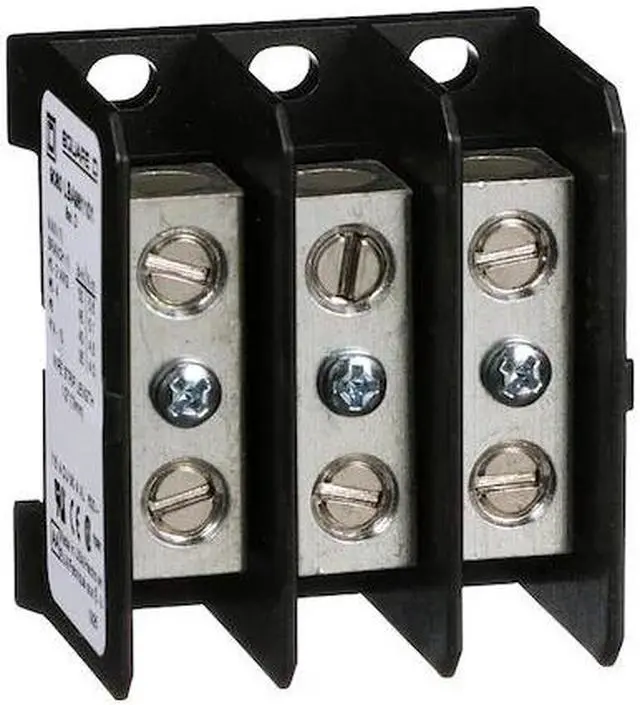 Main image of SQUARE D 9080LBA361101 Miniature Distribution Block, Surface Mount, 3 Poles, 14