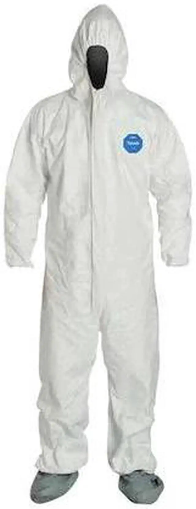 Main image of DUPONT TY122SWH2X002500 Tyvek 400 Hooded Disposable Coverall, Attached