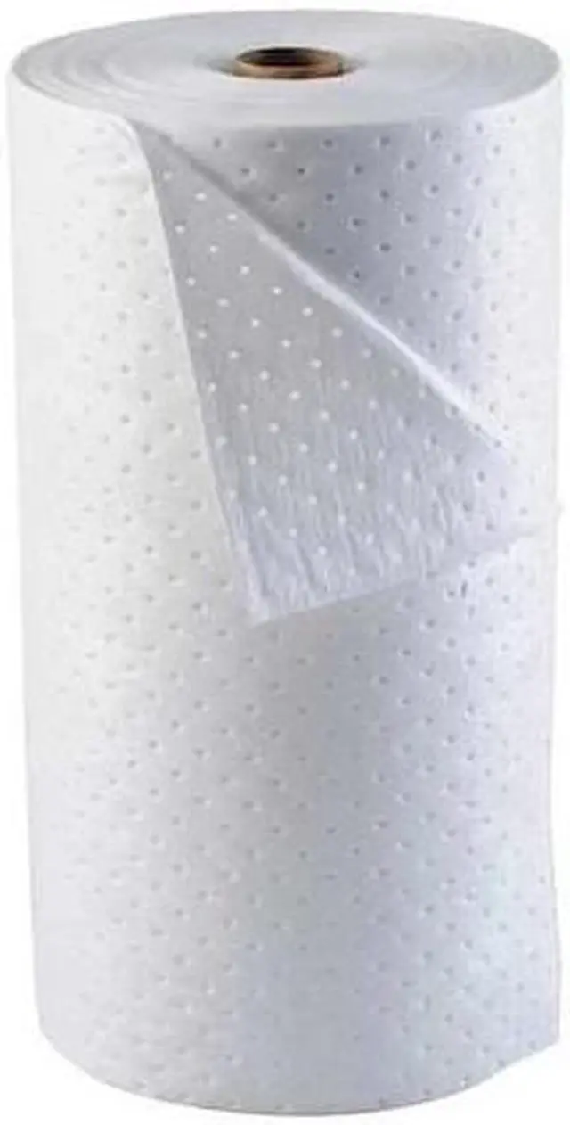 Alt view image 2 of 6 - BRADY OP350-DP Sorbent Roll, 38 gal, 30 in x 150 ft, Oil, White, Polypropylene