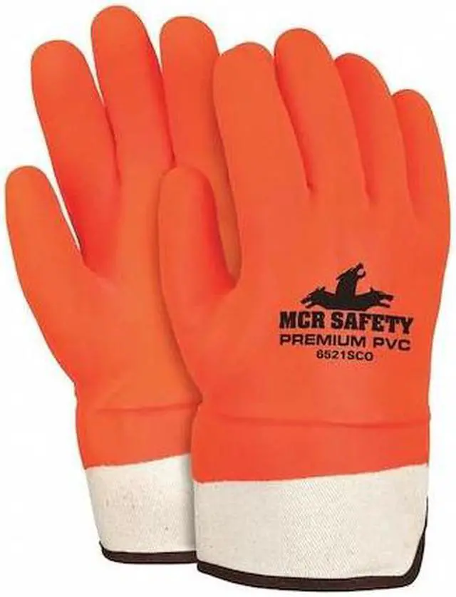 Alt view image 2 of 2 - Mcr Safety Chemical Resistant Gloves Orange   6521SCO