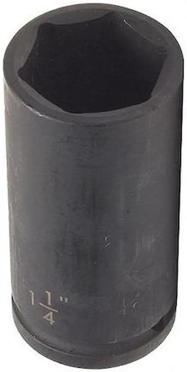 Main image of WESTWARD 4LXJ3 WESTWARD 1/2 in Drive Impact Socket Deep Socket, Black Oxide,