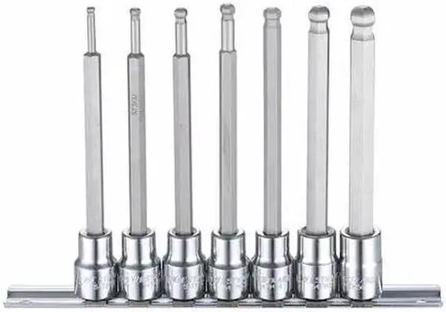 Main image of WESTWARD 54TM49 3/8" Drive Socket Bit Set, SAE, 7pcs