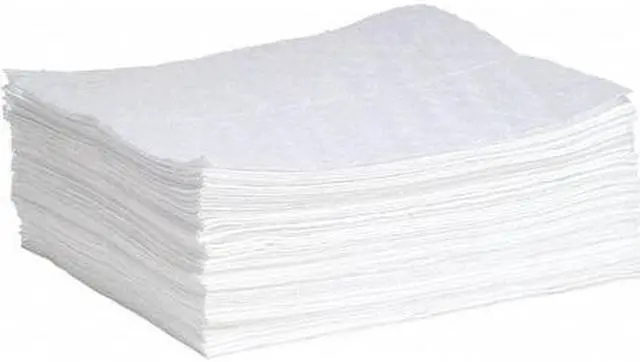 Main image of SPILLTECH WPB50H Sorbent Pad, 14 gal, 15 in x 19 in, Oil, White, Polypropylene