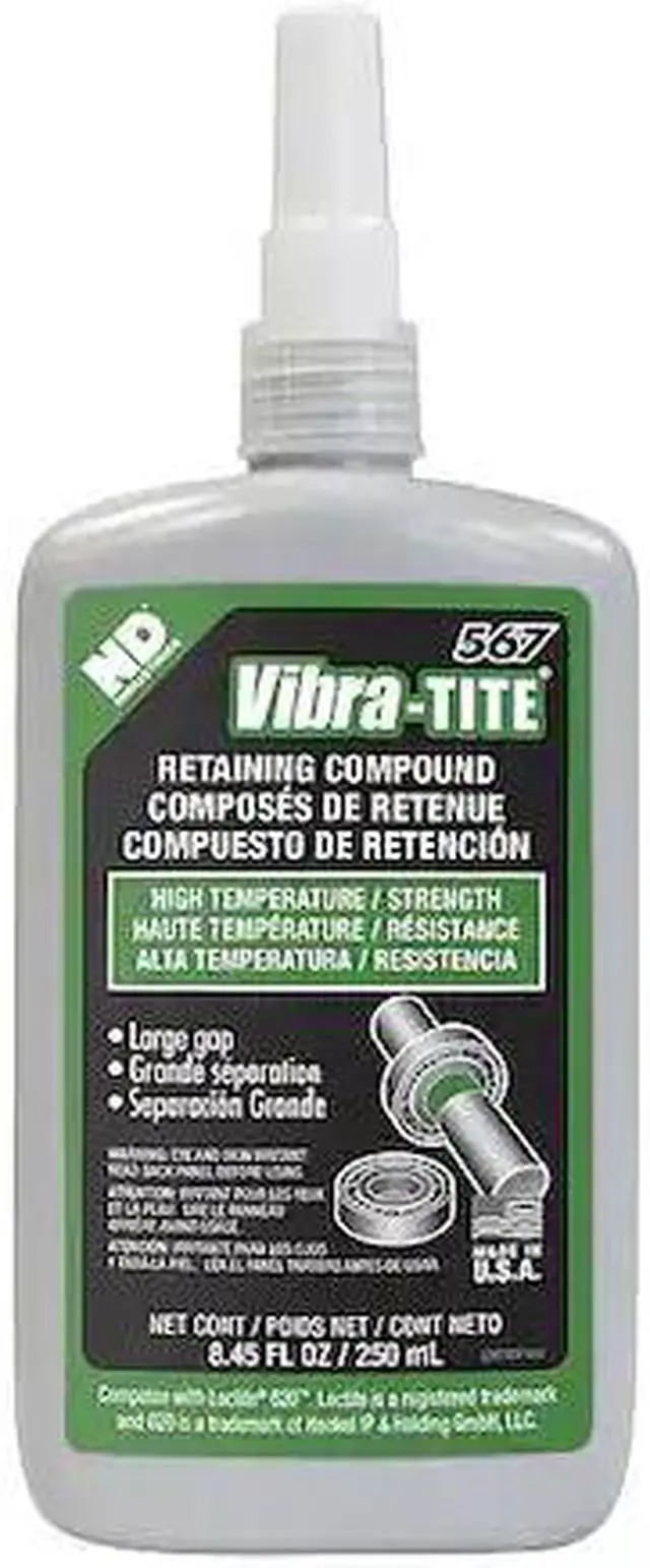 Alt view image 2 of 2 - Vibra-tite Retaining Compound, 8.45 oz. Bottle, 3500 Shear Strength (PSI) 56725